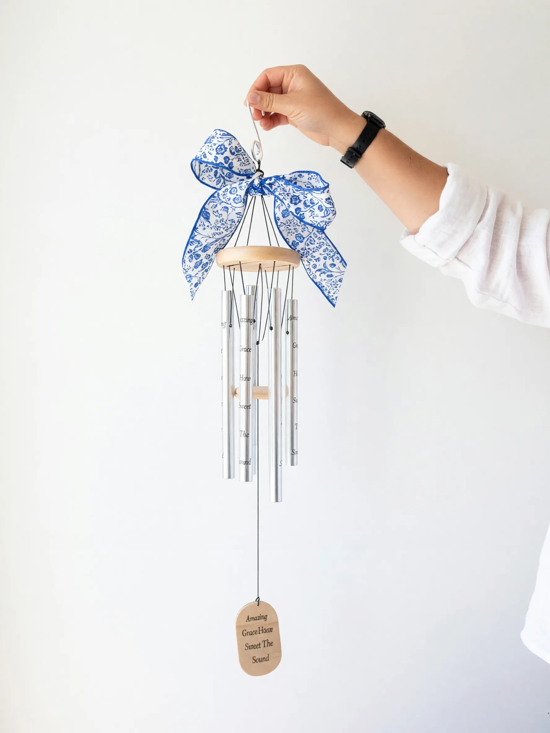 Memory Wind Chimes Silver Amazing Grace 40" Memory Wind Chimes Silver Amazing Grace 40"