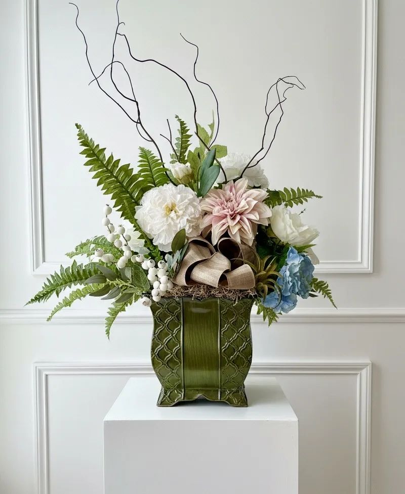 Forever Faux Hydrangea Arrangement