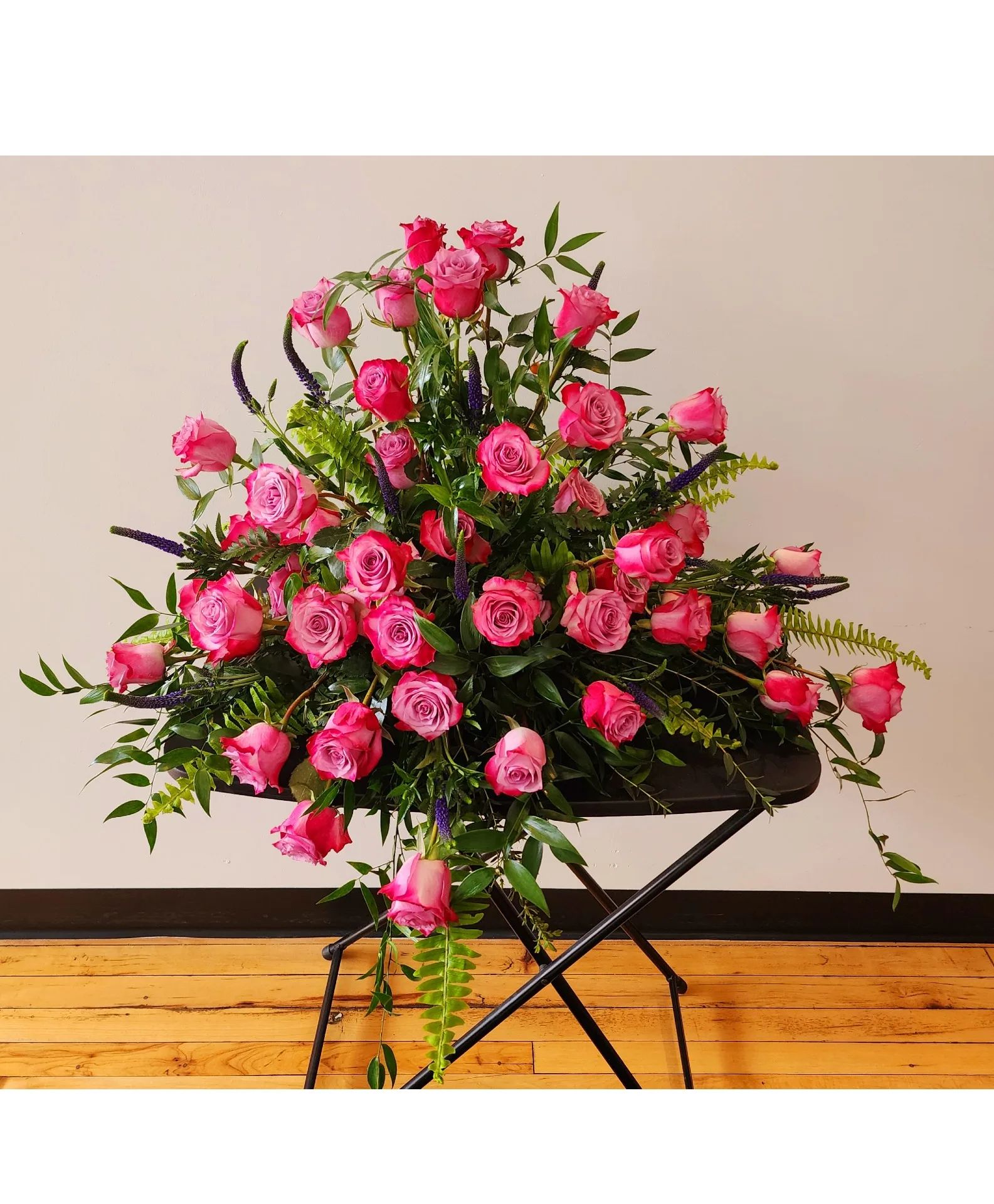 Deep Purple Casket Spray