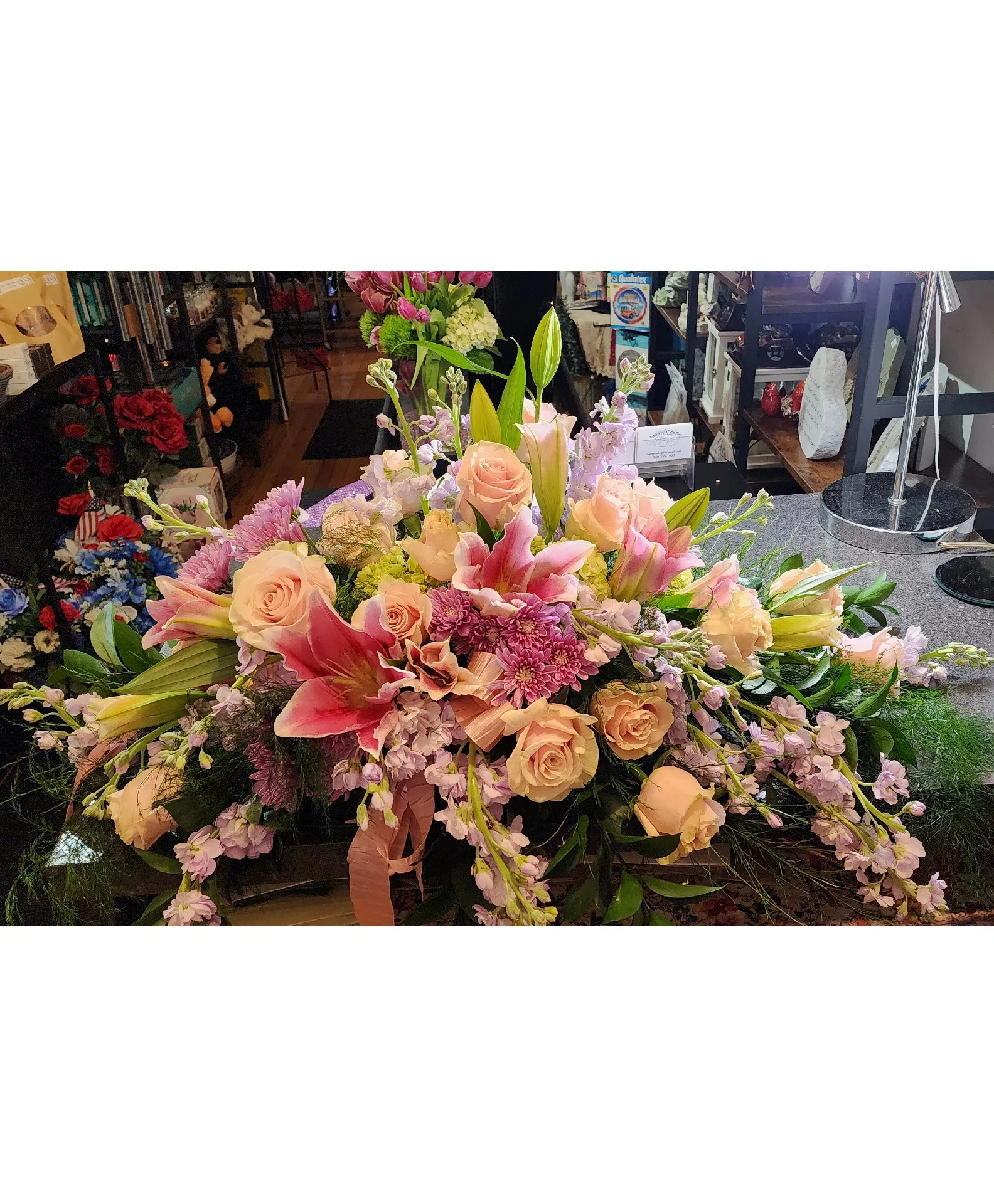 Rose Garden Casket Spray Rose Garden Casket Spray