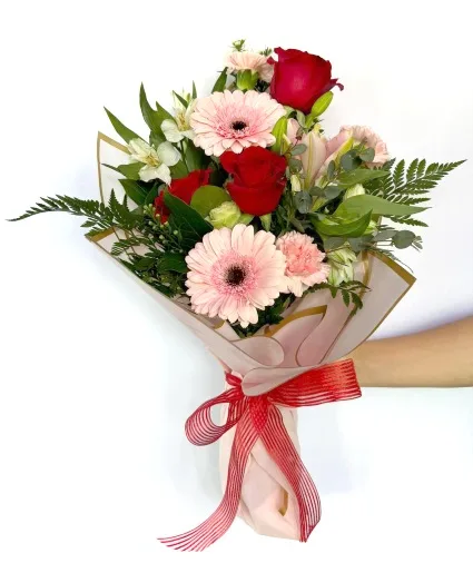 Blushing Endearment Wrapped Bouquet Blushing Endearment Wrapped Bouquet