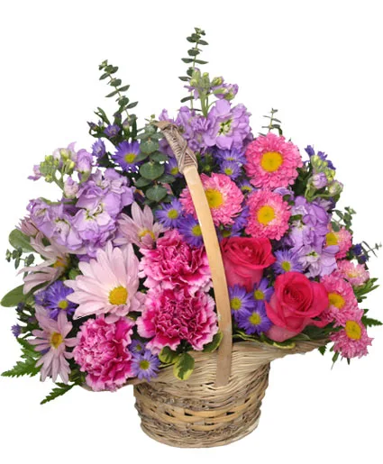 Sweetly Spring Basket Flower Arrangement Sweetly Spring Basket Flower Arrangement