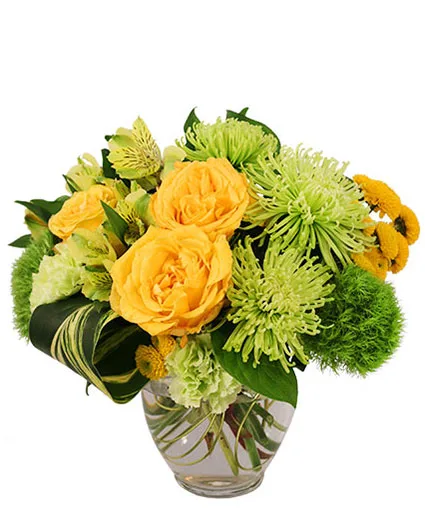 Lush Lemon Roses Flower Arrangement Lush Lemon Roses Flower Arrangement