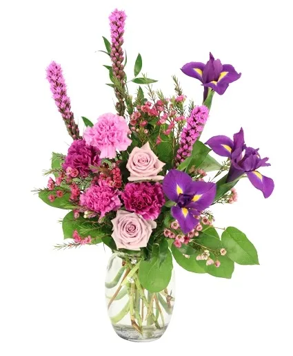 Turning Violet Vase Arrangement Turning Violet Vase Arrangement