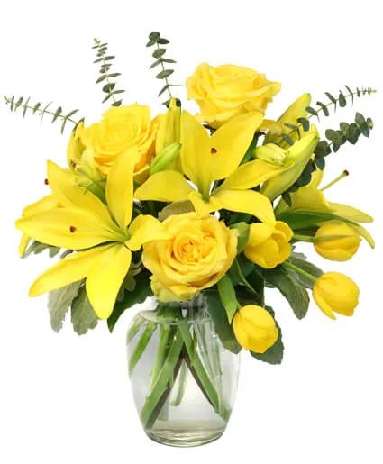Sunshine of Spring Vase Arrangement