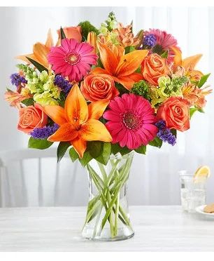 Vibrant Floral Medley Vase Arrangement