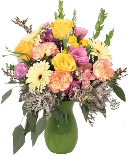 Gleefully Golden Flower Arrangement