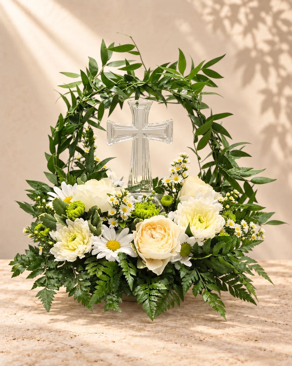 Crystal Cross Centerpiece