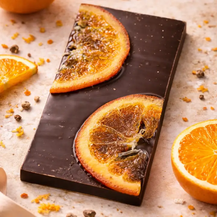 Luxe Chocolate- Dark Chocolate Orange Wedge bar Luxe Chocolate- Dark Chocolate Orange Wedge bar