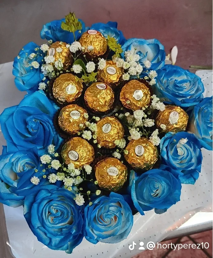 Chocolate and blue Anniversary Chocolate and blue Anniversary