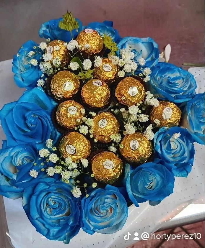 Chocolate and blue Anniversary