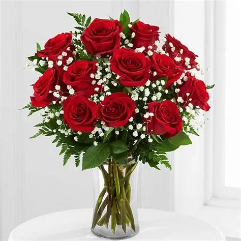 Red Rose Vase Red Rose Vase
