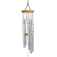 Silver Lord's Prayer Windchime 40" Silver Lord's Prayer Windchime 40" image