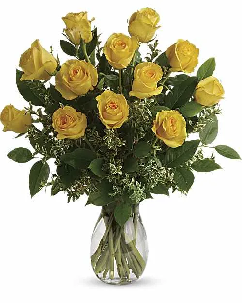 Yellow Rose Vase Yellow Rose Vase