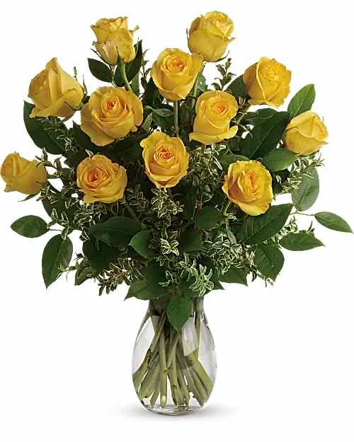 Yellow Rose Vase