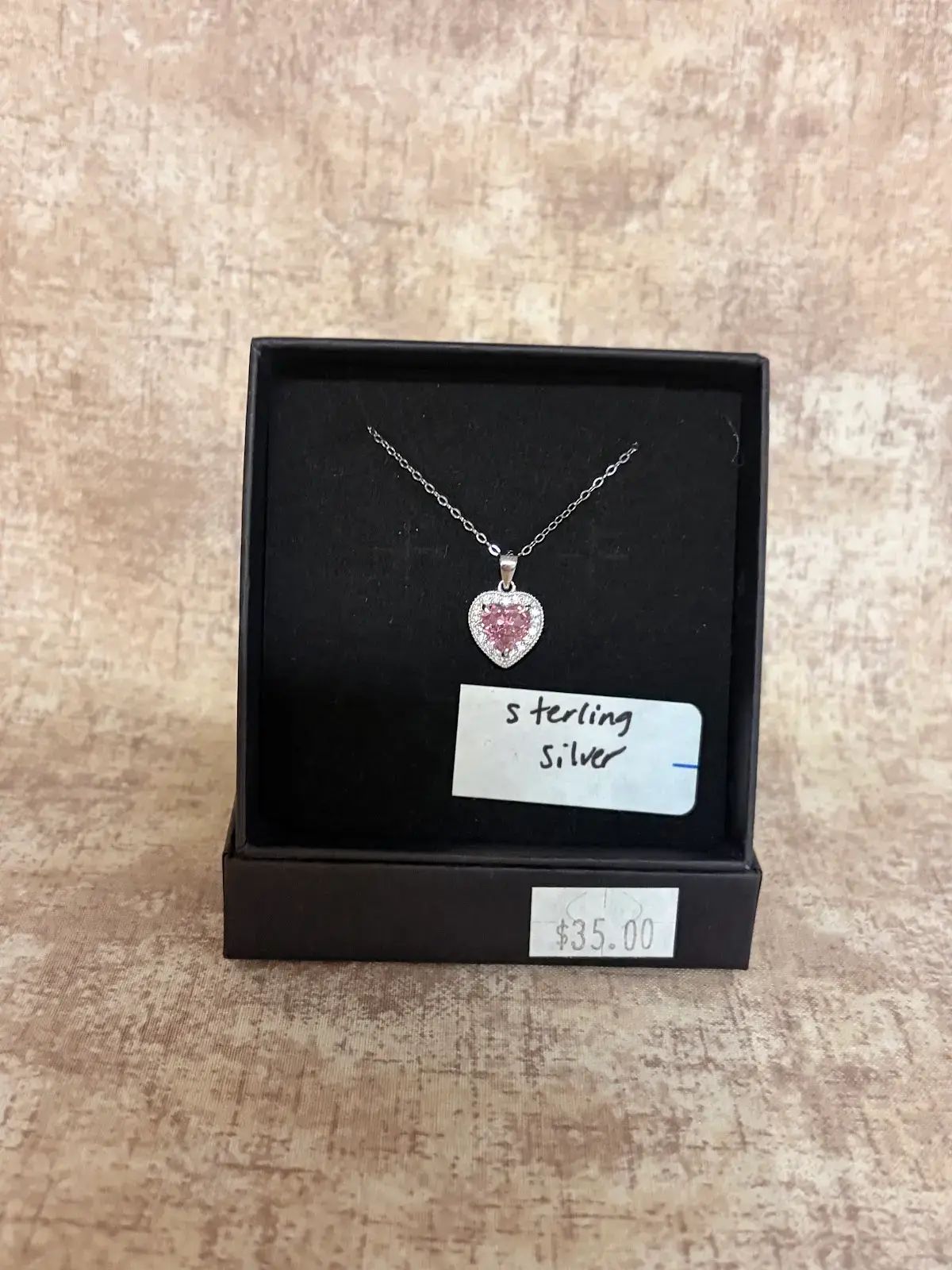 Jewelry, Pink Heart Necklace