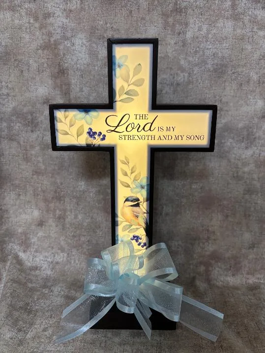 The Lord is My Strength LED Cross The Lord is My Strength LED Cross