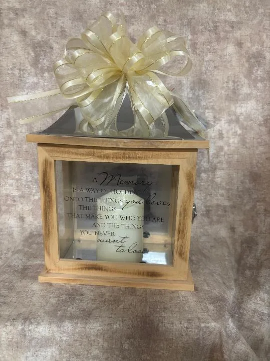 lantern, Memory, Brown Wood, oblong lantern, Memory, Brown Wood, oblong