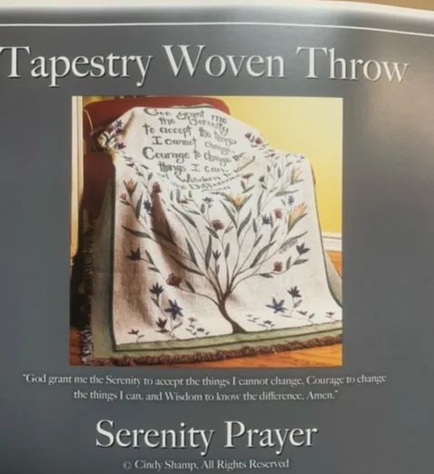 Serenity Prayer Throw