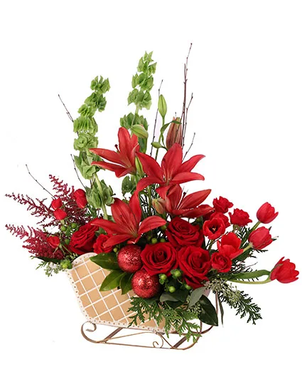 Ruby Red Sleigh Floral Design Ruby Red Sleigh Floral Design