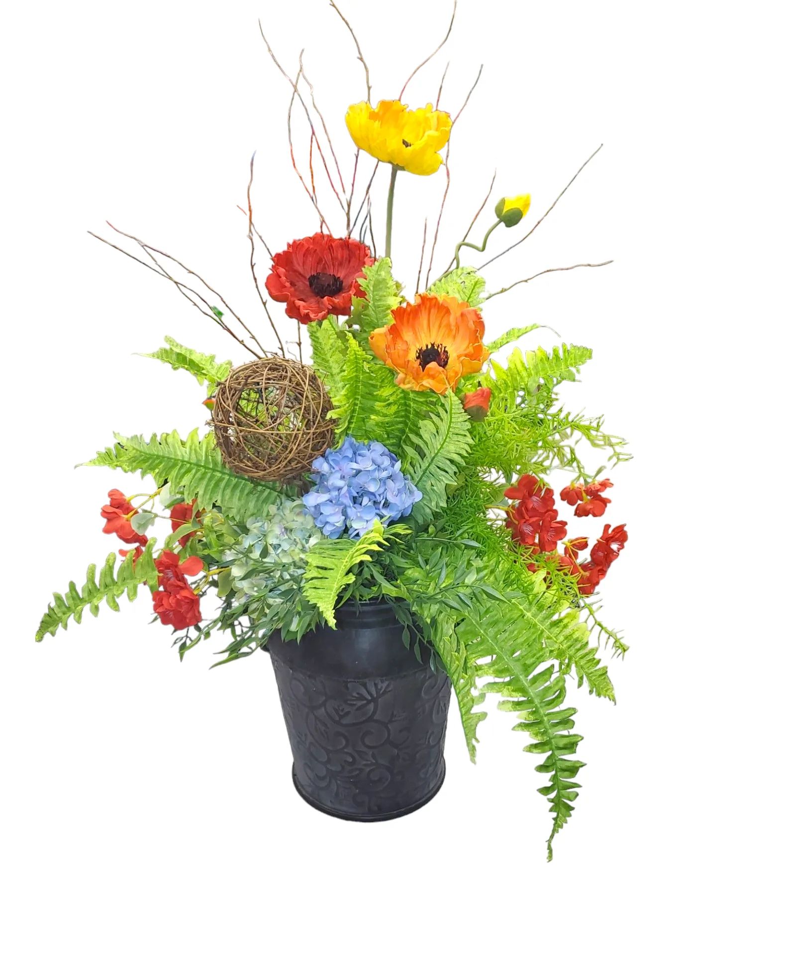 springy table arrangment silk