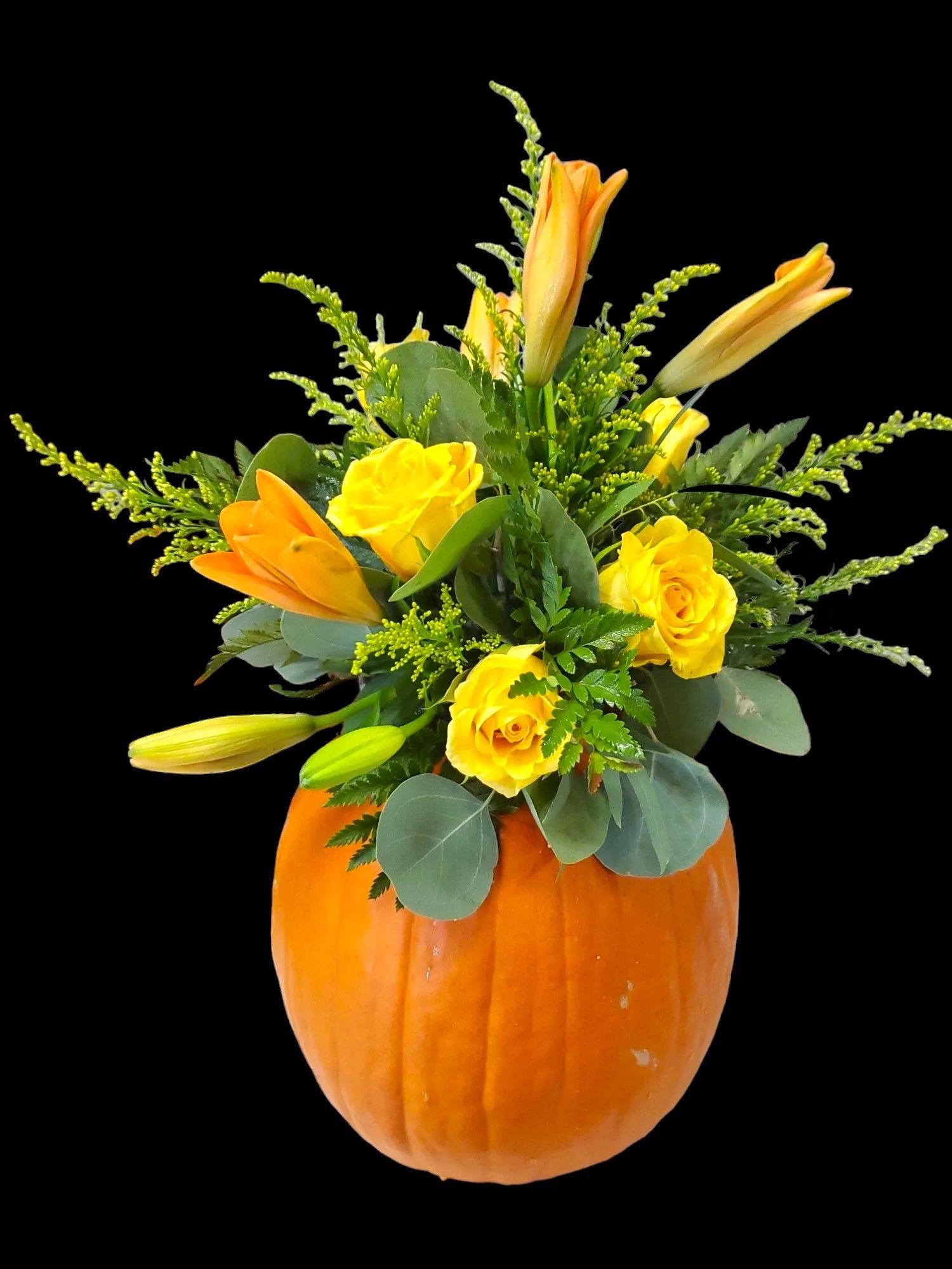 Withers Pumpkin roses & lilies