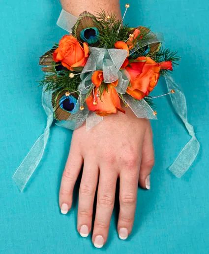 Flirtatious Feathers Prom Corsage