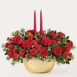 Withers's Red & Gold Centerpiece