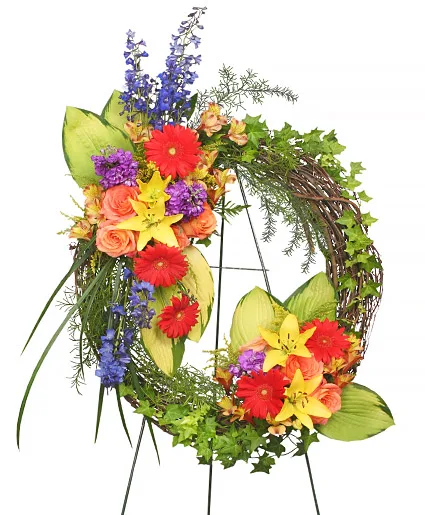 BRILLIANT SYMPATHY WREATH Funeral Flowers BRILLIANT SYMPATHY WREATH Funeral Flowers