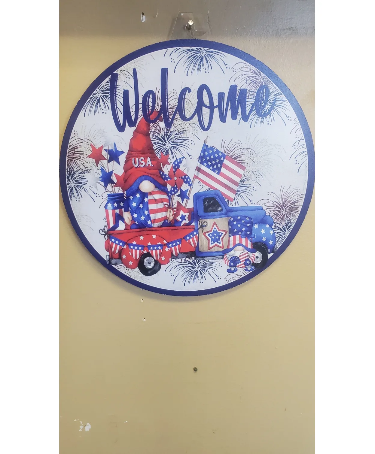 Gnome Independence Day Sign gift item Gnome Independence Day Sign gift item