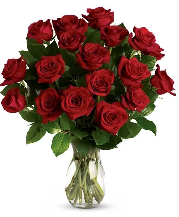 18 Rose Vase Vase Arrangement