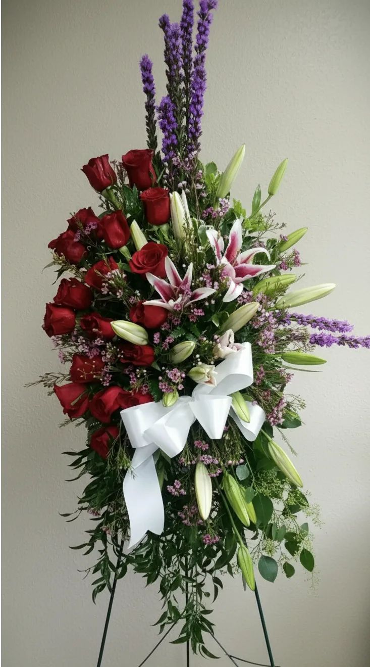 Loving Tribute Standing spray Sympathy Spray