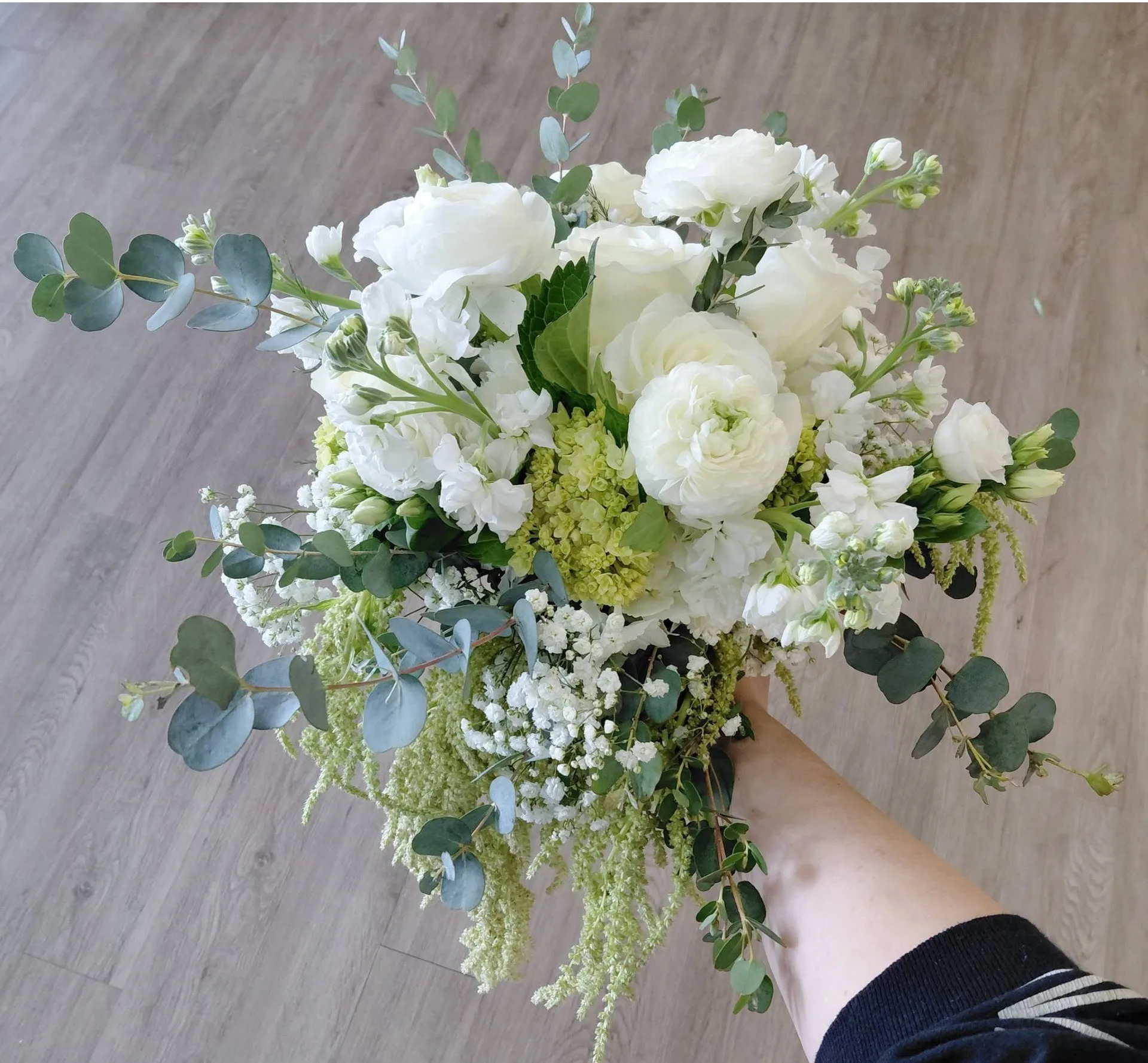 Classic White & Greenery Cascade Bouquet Bridal Bouquet Classic White & Greenery Cascade Bouquet Bridal Bouquet