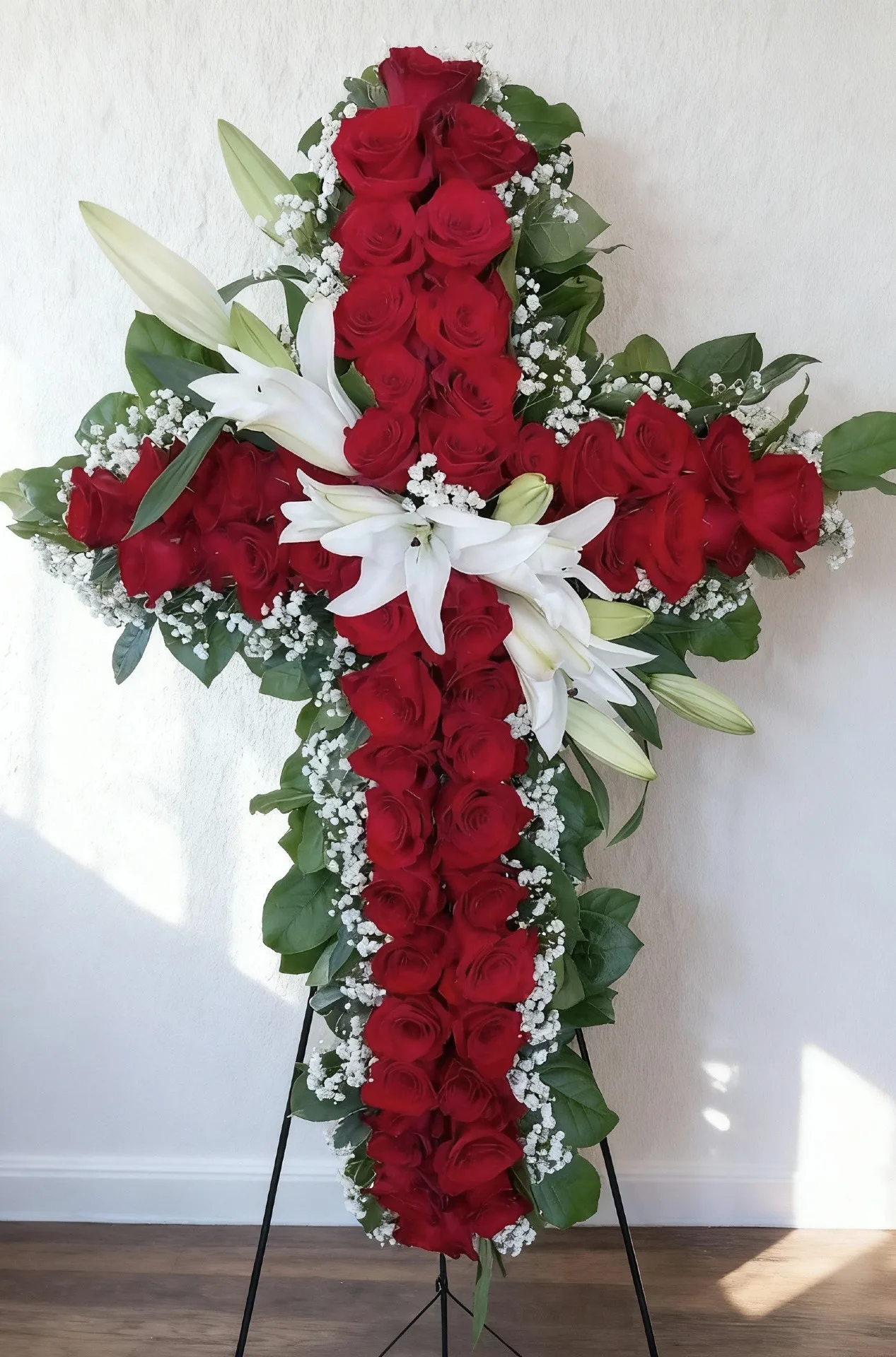 Everlasting Love Cross Sympath Standing Spray Everlasting Love Cross Sympath Standing Spray