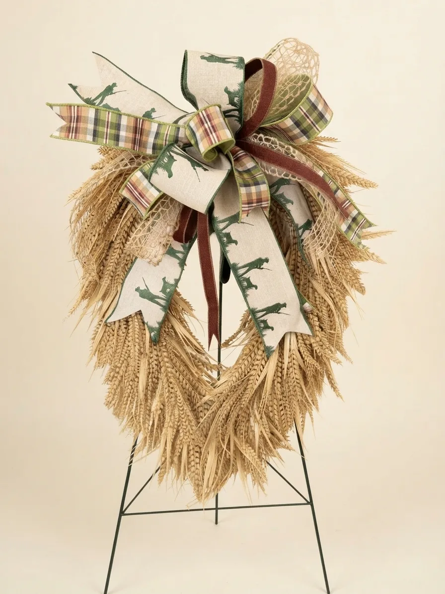 Feather and Field Bow and Wreath Feather and Field Bow and Wreath