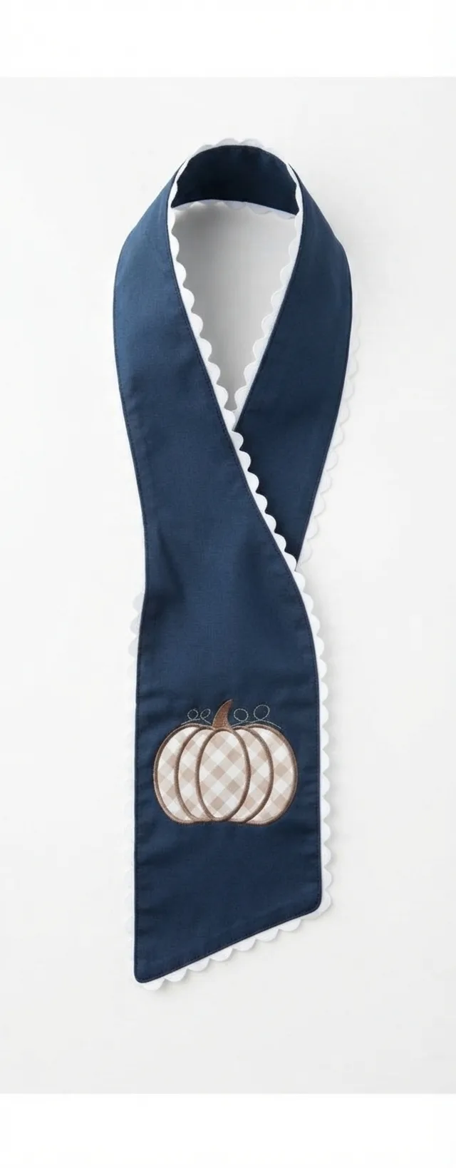 Navy and Buffalo Check Pumpkin Wreath Sash Navy and Buffalo Check Pumpkin Wreath Sash