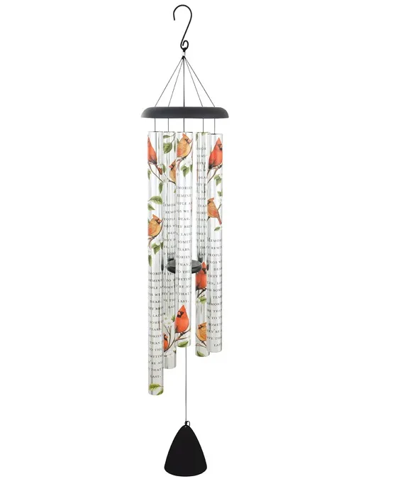 55" Cardinal Sonnet Chime Sympathy Windchime 55" Cardinal Sonnet Chime Sympathy Windchime