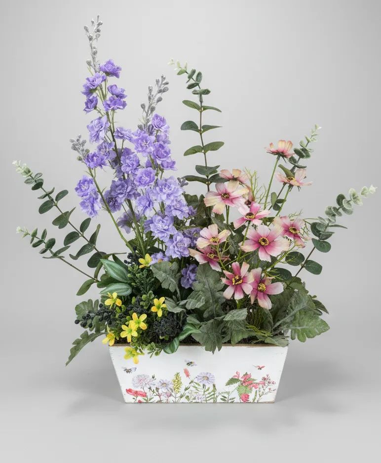 Silk Garden Style Arrangement silk