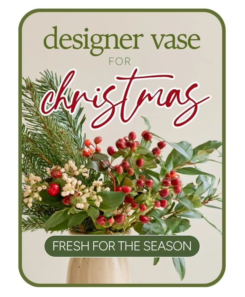 Designer's Choice Christmas Blooms Flower Arrangement