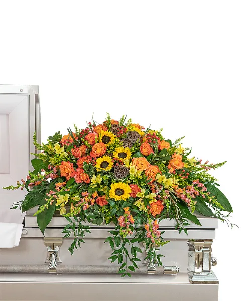 Sunset Reflections Casket Spray Sympathy Sunset Reflections Casket Spray Sympathy