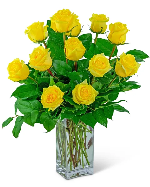 Yellow Roses (12) Flower Arrangement Yellow Roses (12) Flower Arrangement