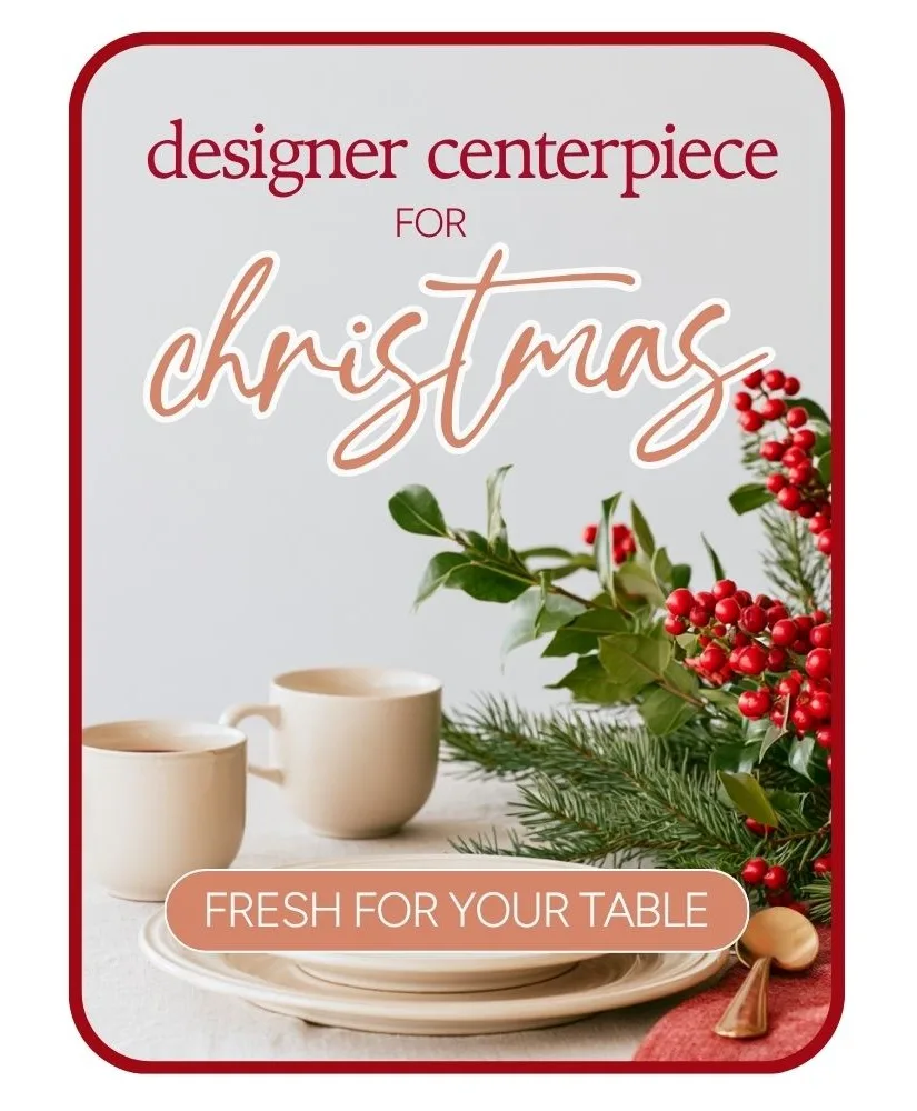 Designer's Choice Christmas Centerpiece Flower Arrangement Designer's Choice Christmas Centerpiece Flower Arrangement