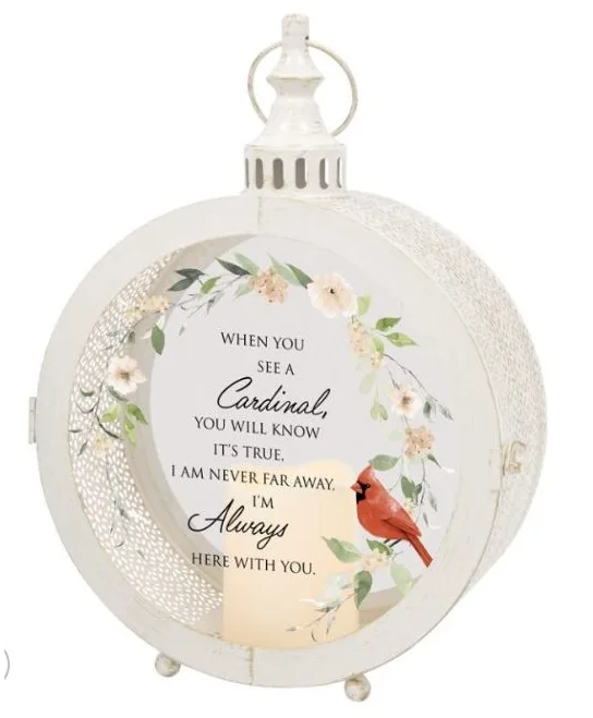Cardinals Appear - Round Lantern Lantern Keepsake Cardinals Appear - Round Lantern Lantern Keepsake