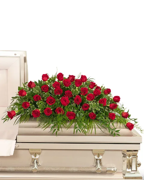 36 Red Roses Casket Spray Sympathy 36 Red Roses Casket Spray Sympathy