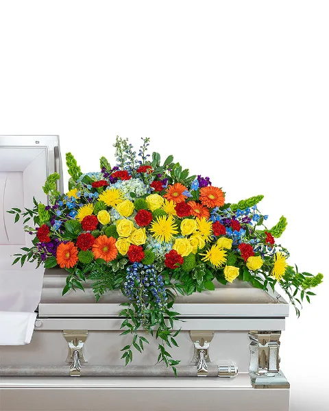 Vibrant Life Casket Spray Sympathy Vibrant Life Casket Spray Sympathy