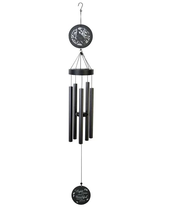 45" Solar Cardinal Beautiful Soul Sympathy Windchime