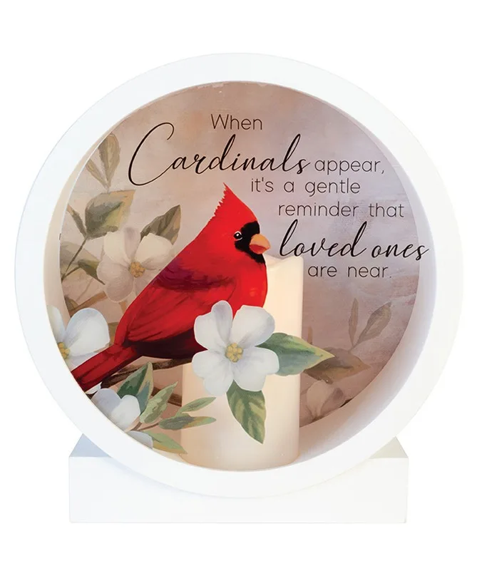 "Cardinals Appear" Shadow Box Lantern "Cardinals Appear" Shadow Box Lantern