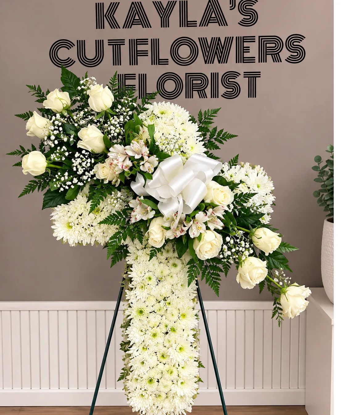 CROSSOVER STANDING SPRAY Funeral Flowers