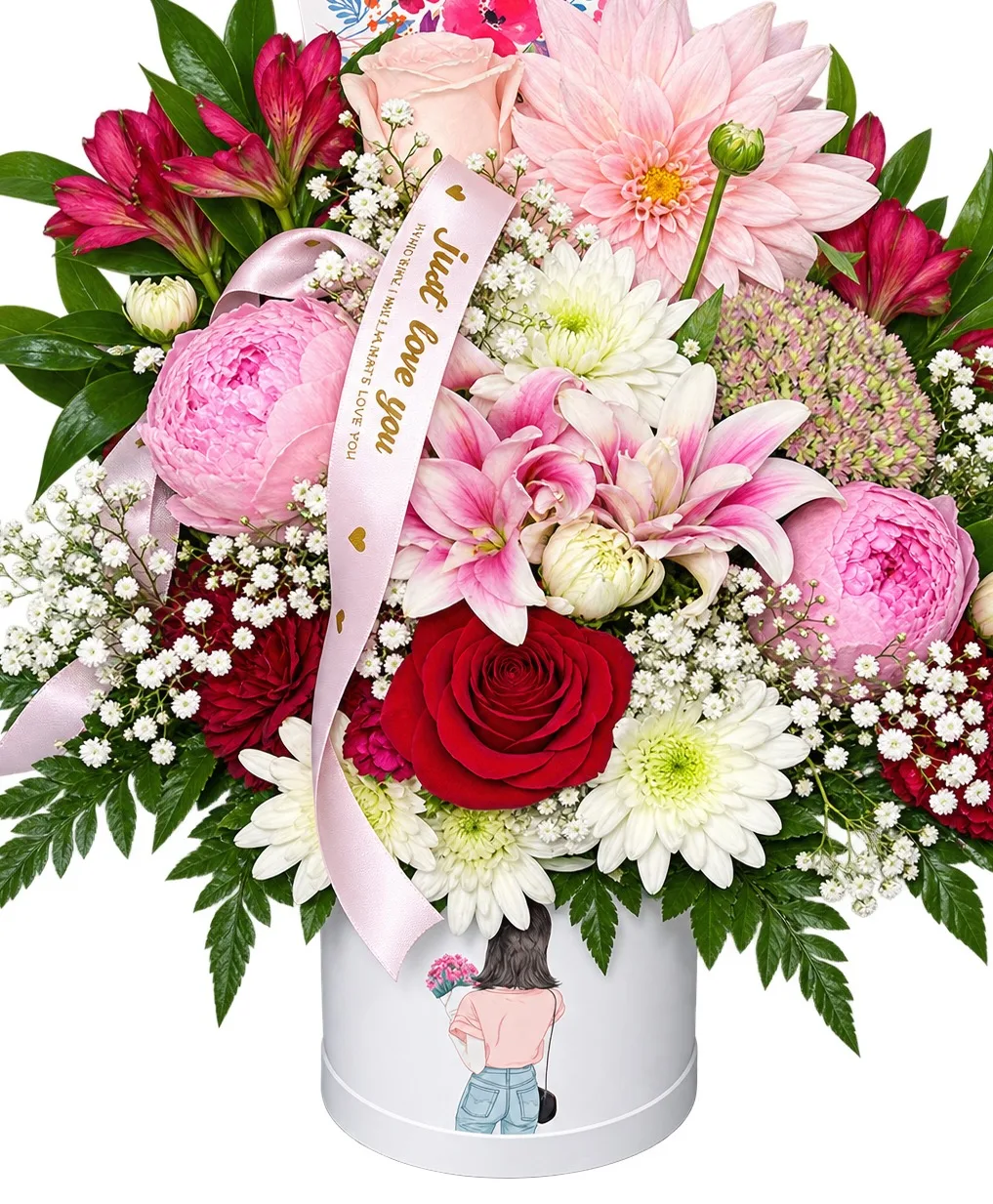 FLORAL HOT BOX ARRANGEMENT JUST BECAUSE FLORAL HOT BOX ARRANGEMENT JUST BECAUSE