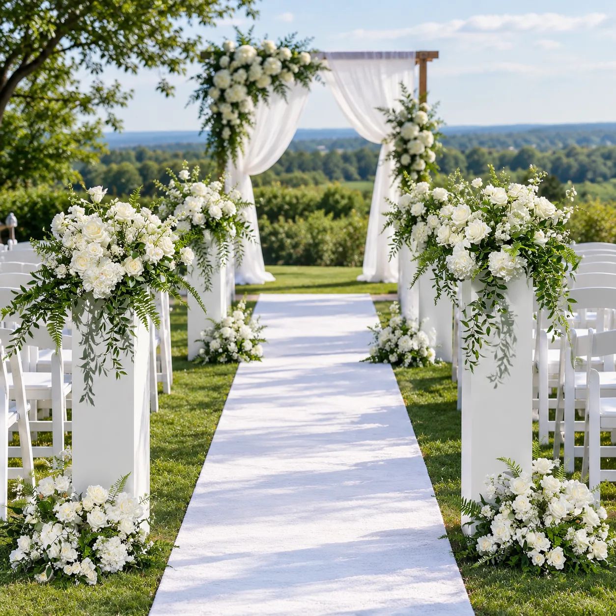 Ceremony Aisle Florals